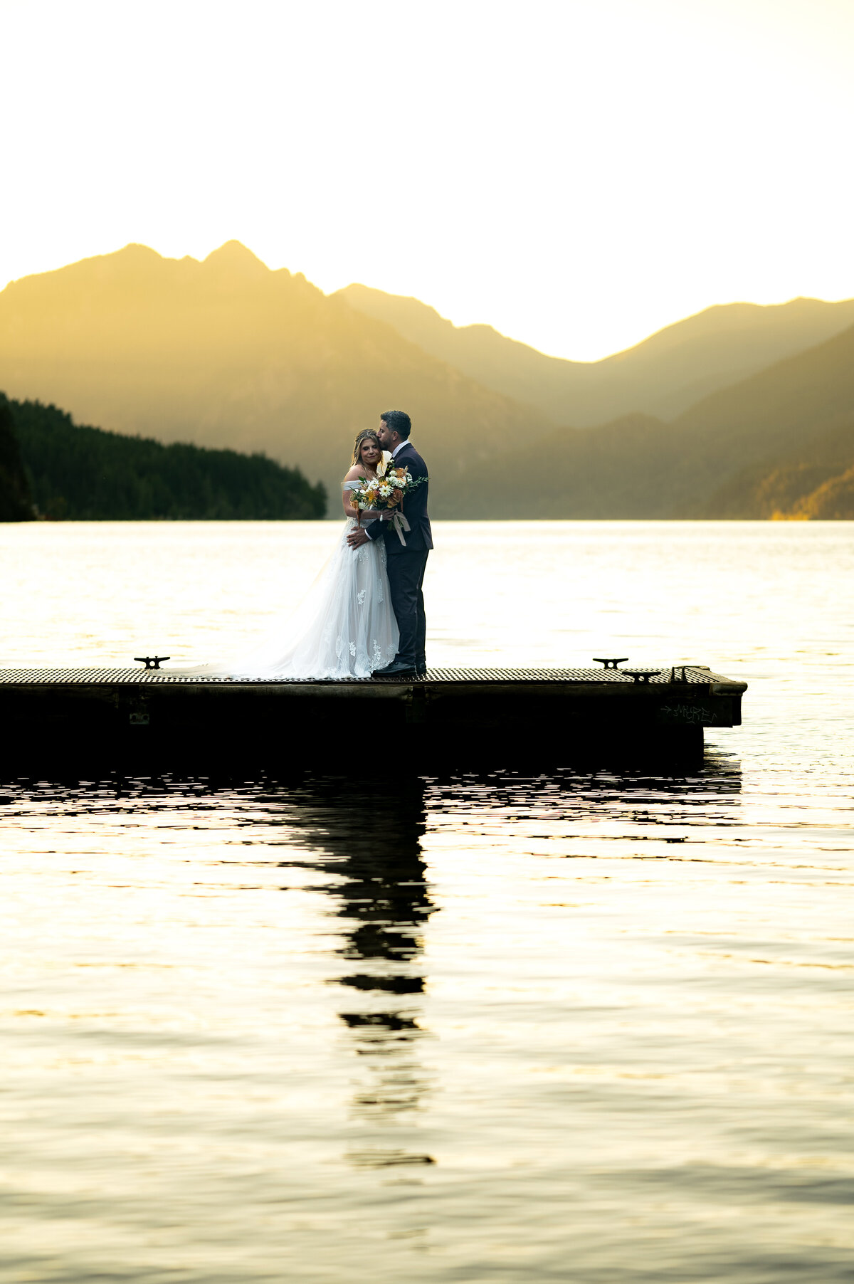 Olympic National Park Crescent Lake  Sunrise Elopement and Wedding Photographer