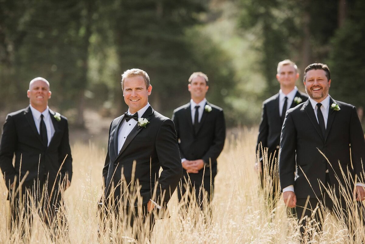 groom and groomsmen at Ritz Tahoe