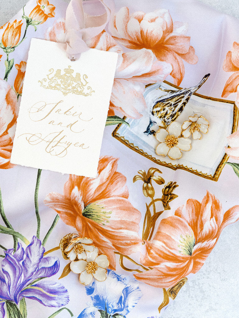 destination wedding gift-silk scarf-florals