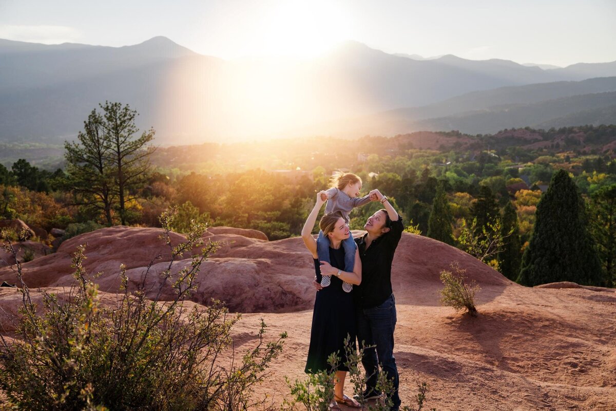 2 Moms with their child at Garden of the Gods