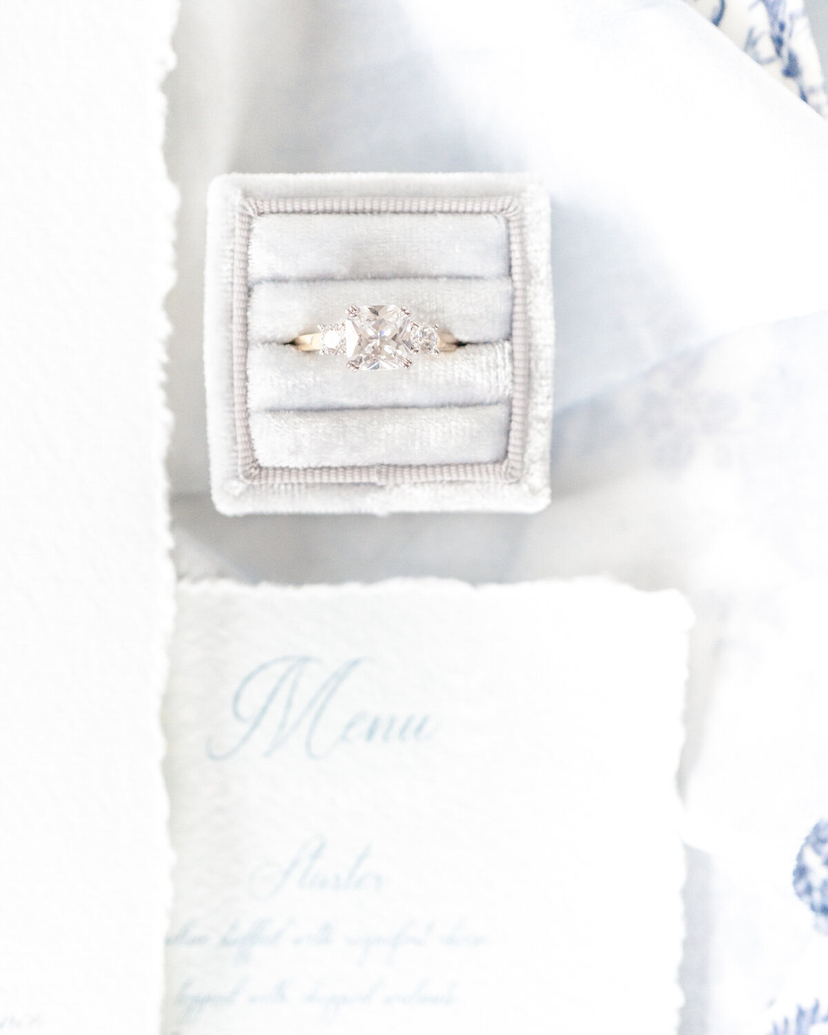 09-French-Chateau-de-Courtomer-Flatlay-Wedding-Stationery-Blue-Silver-White-Victoria-Amrose-Photography (5)