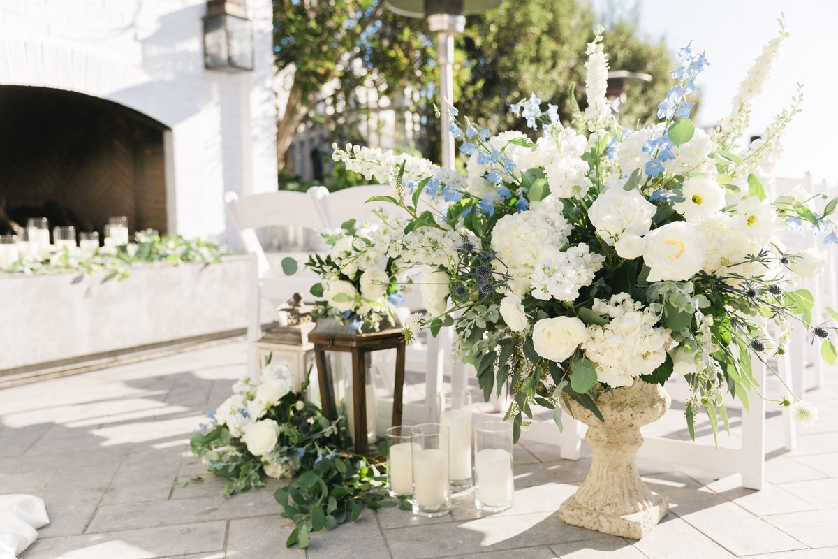 Centerpiece, Lantern and Candles at Ceremony