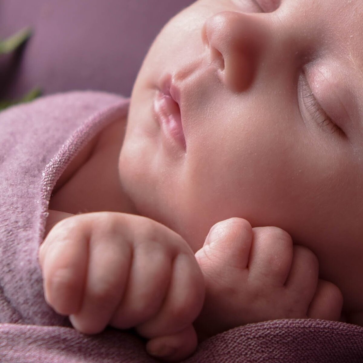 Example of close up newborn baby photography