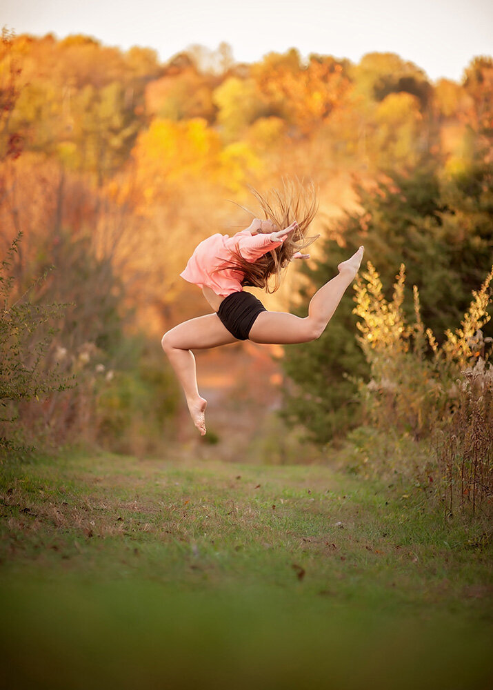 Senior session of young woman dancing