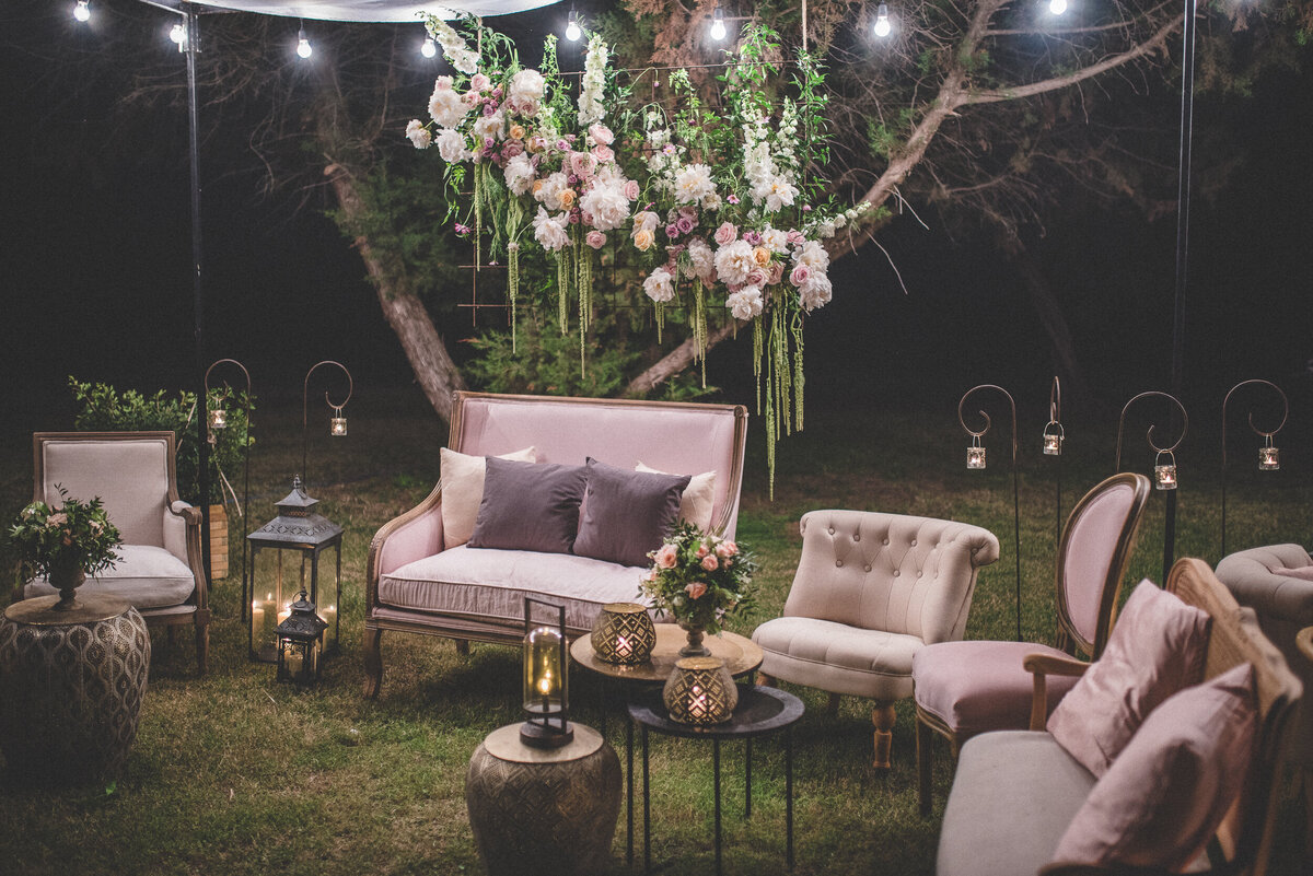 Lounge area for the fairytale wedding