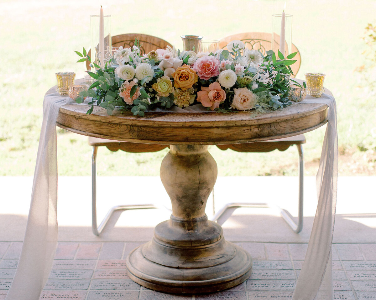 Faye Fern Creative | Wedding Design, Planning + Production |  Los Angeles, California Wedding | Descanso Gardens | Reception Tablescape | Sweetheart Table