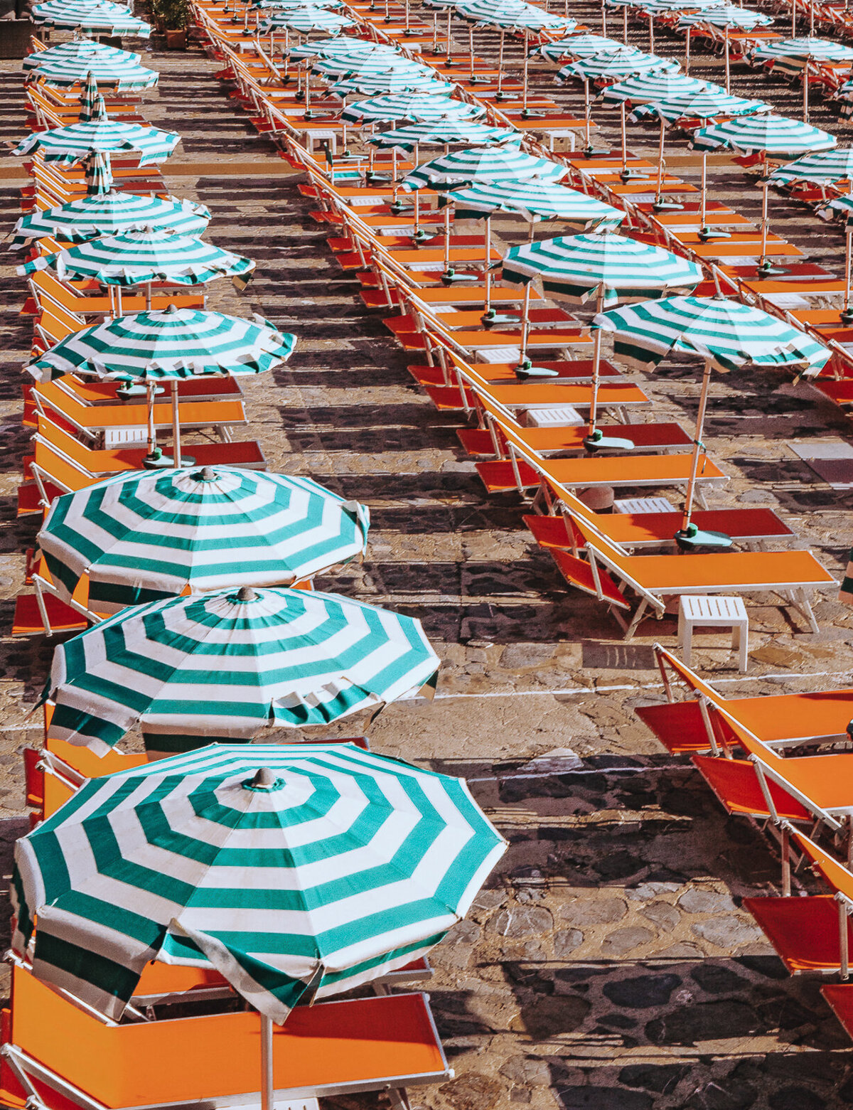 Umbrellas, Italian Riviera (re-edit)
