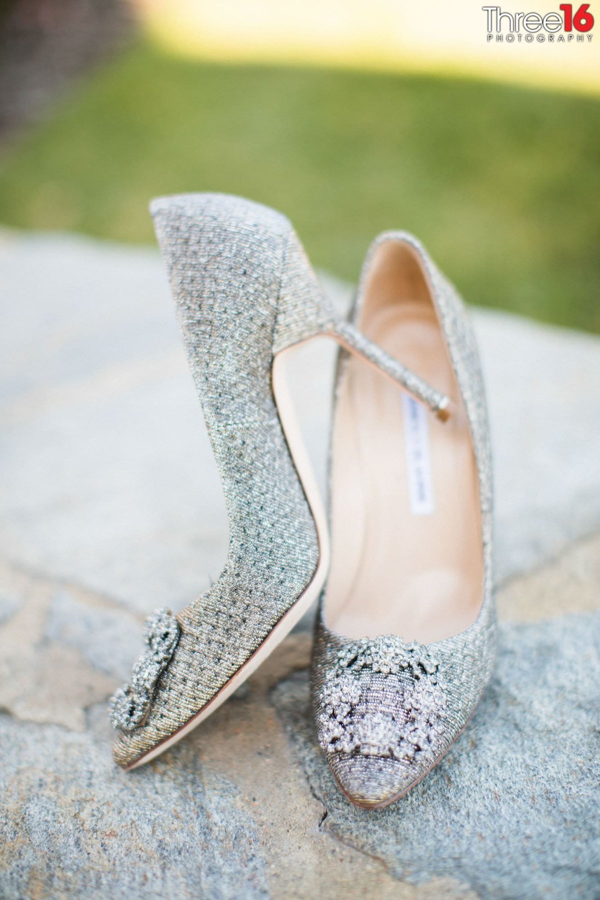 Bride's beautiful wedding shoes