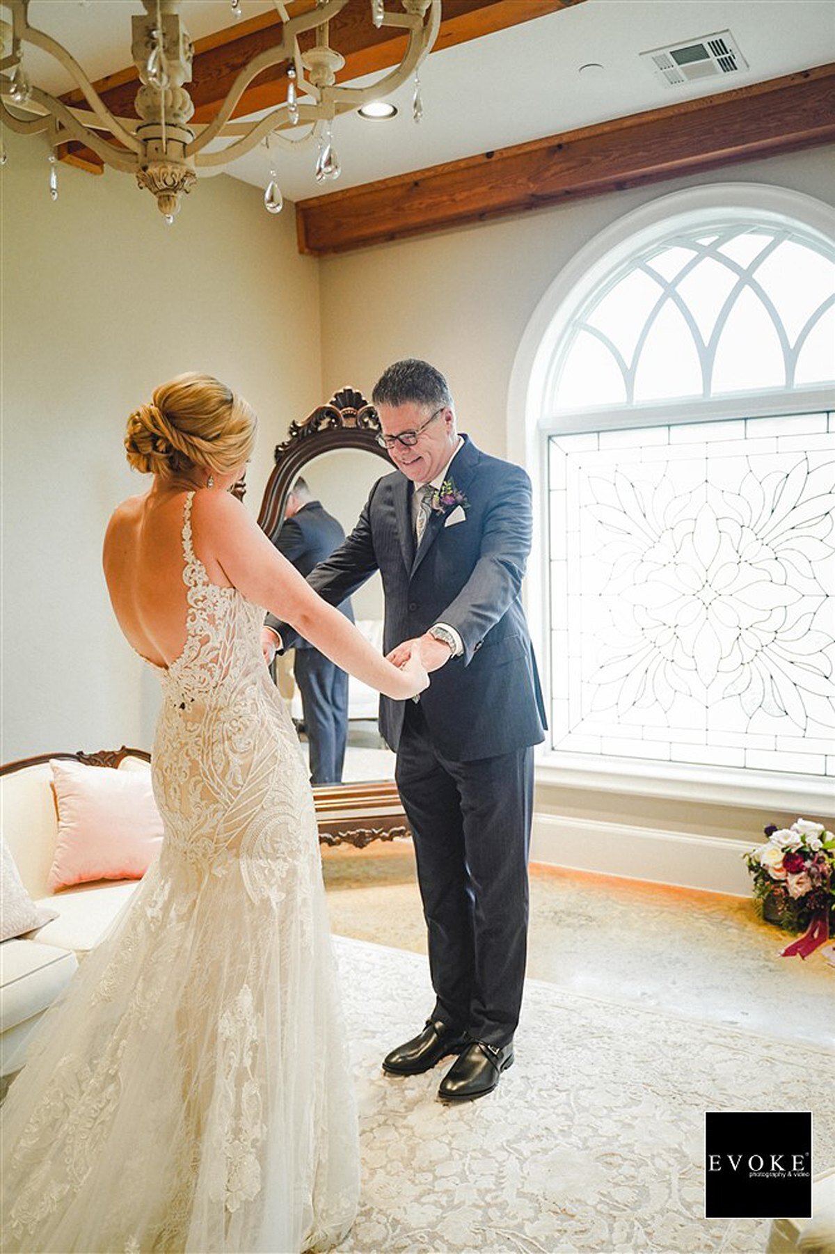 Bridal moment in Bridal Suite in Wedding Venue