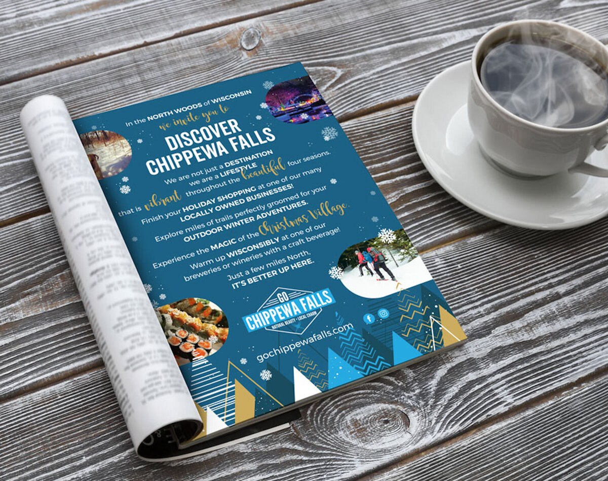 Custom magazine ad for discovery Chippewa Falls