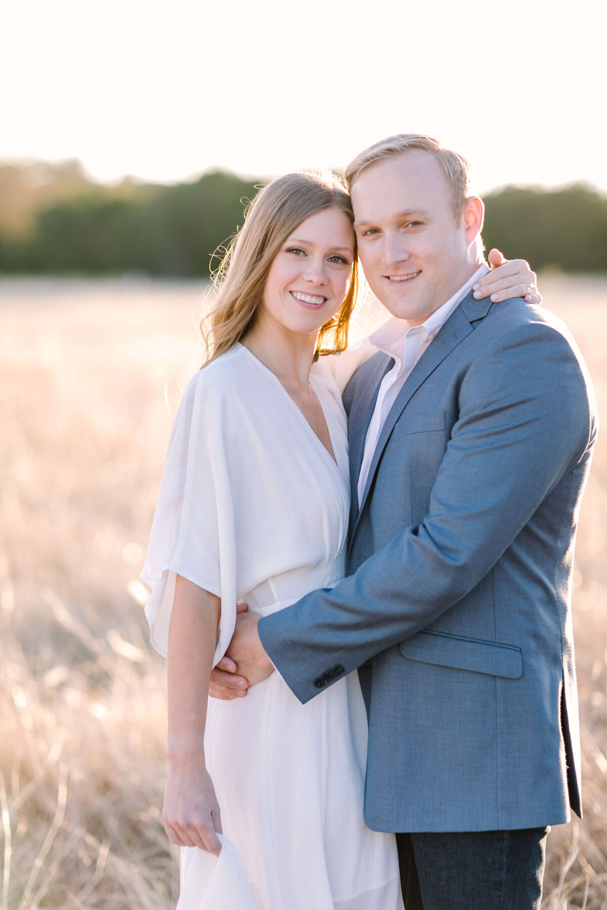 Golden hour engagement session at Brushy Creek