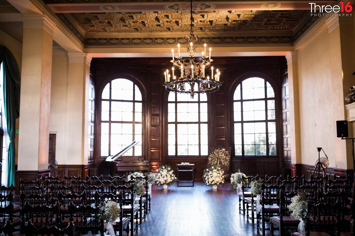 Wedding Ceremony setup at the Ebell of LA