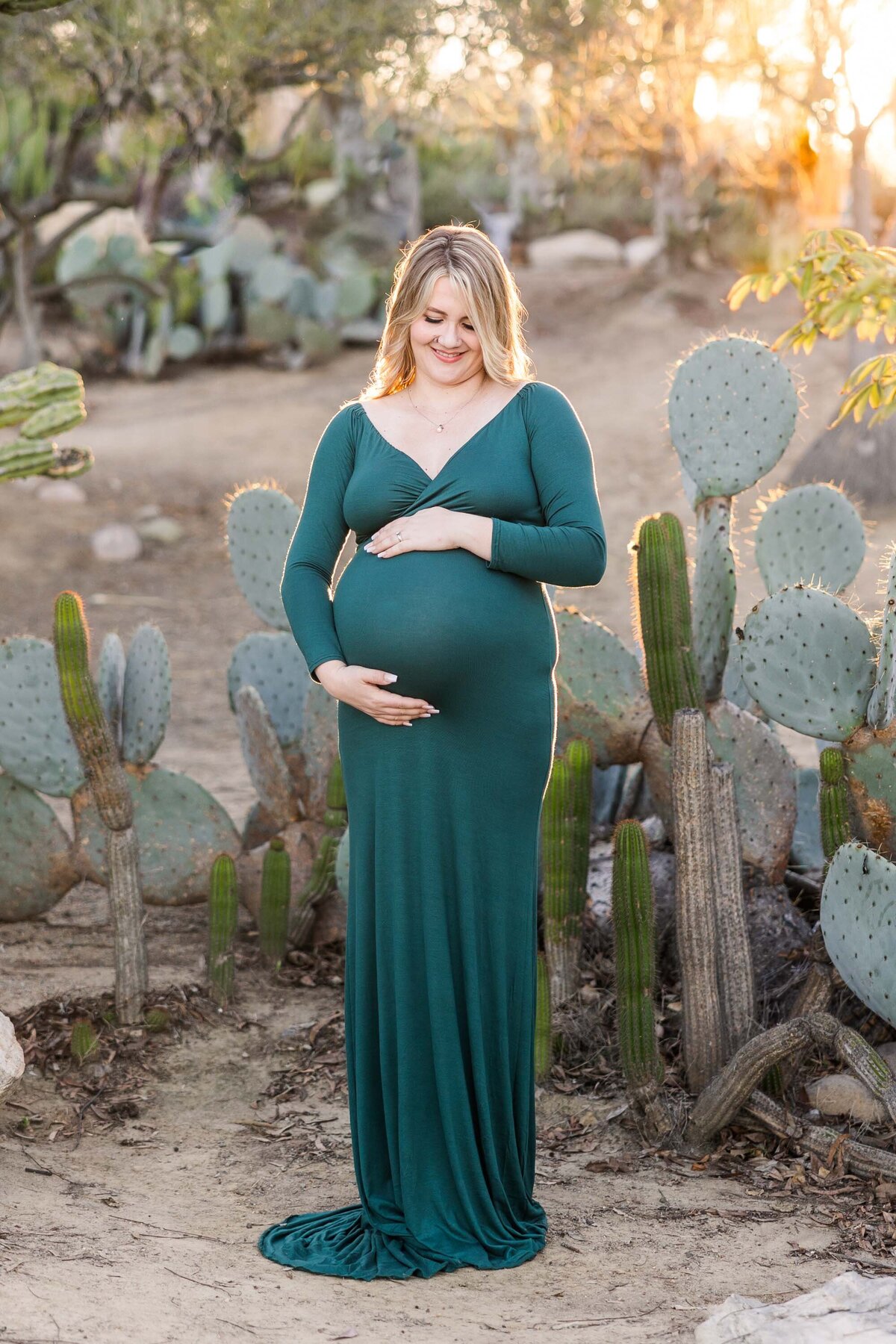 balboa-park-cactus-garden-maternity-photo-session-mother-by-cactus