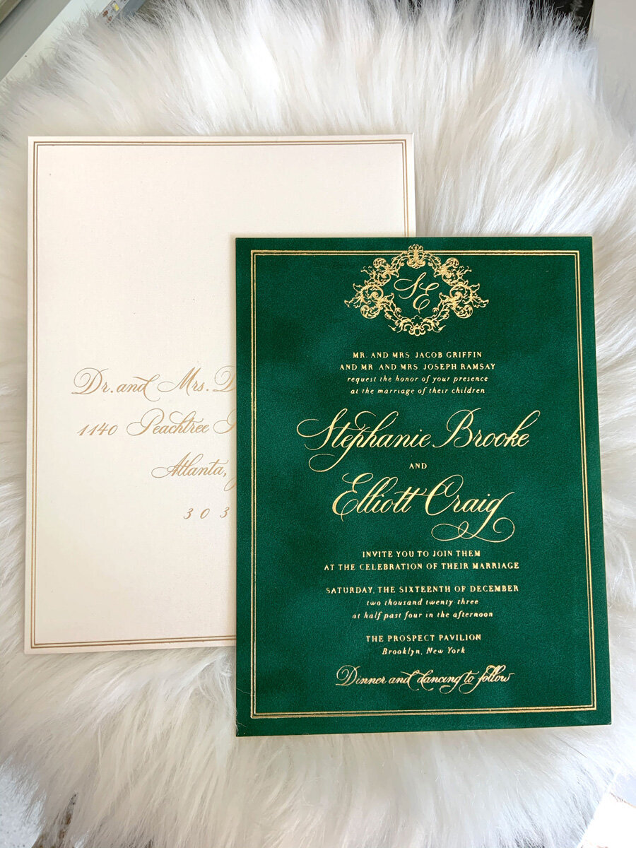 wedding stationery custom invitation suite plume and stone 37