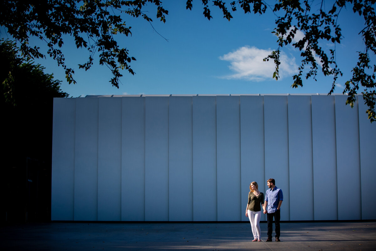 A Raleigh engagement session at the North Carolina Museum of Art