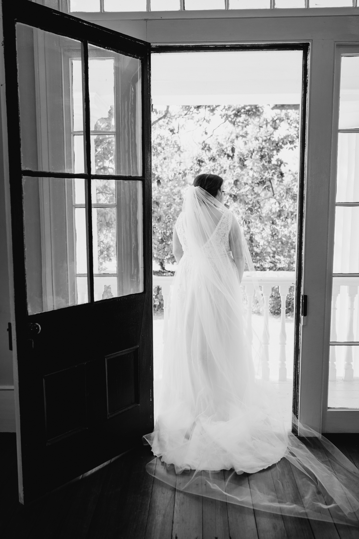 Bride in the doorway