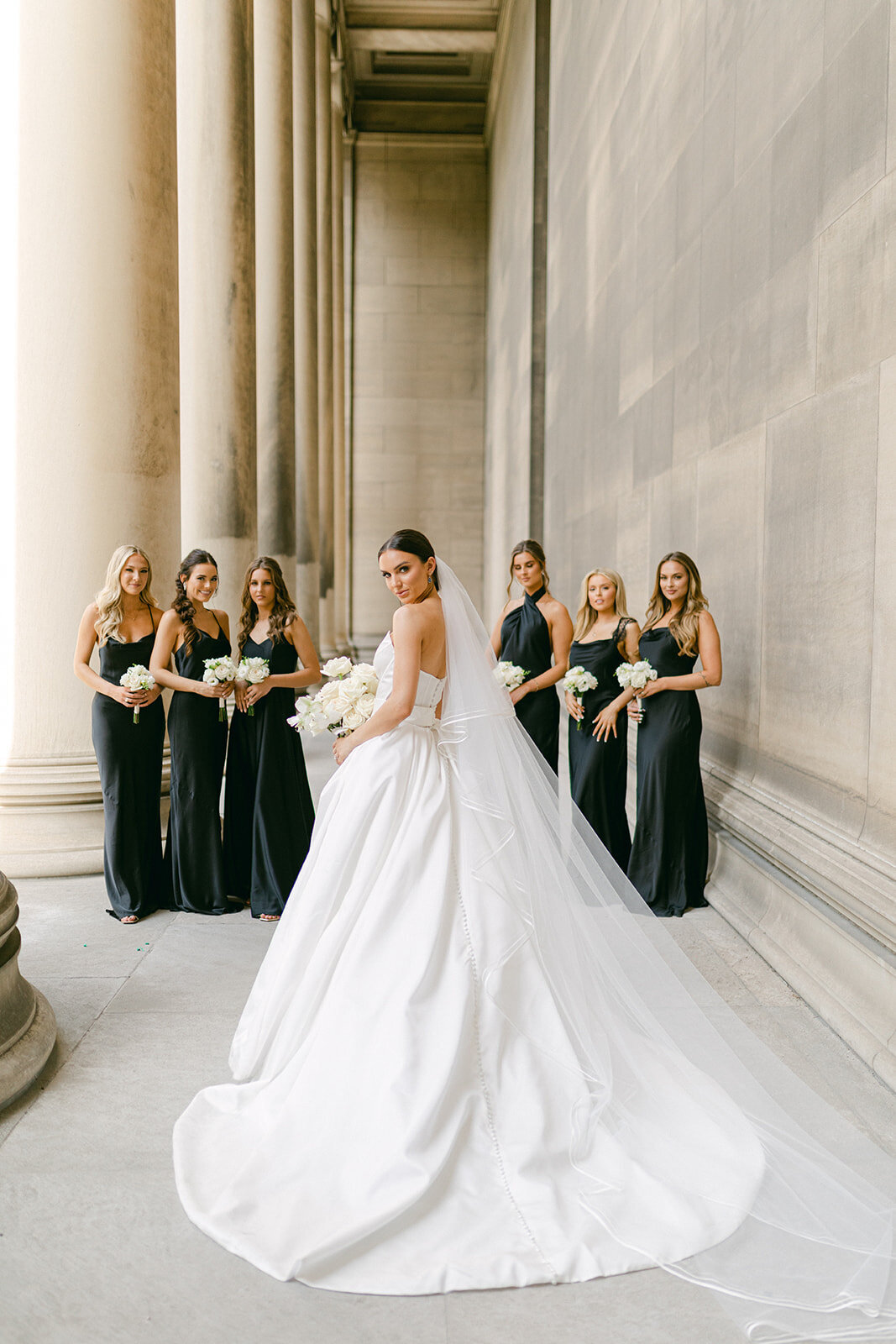 Elegant wedding ceremony at the Carnegie Museum of Natural History in Pittsburgh