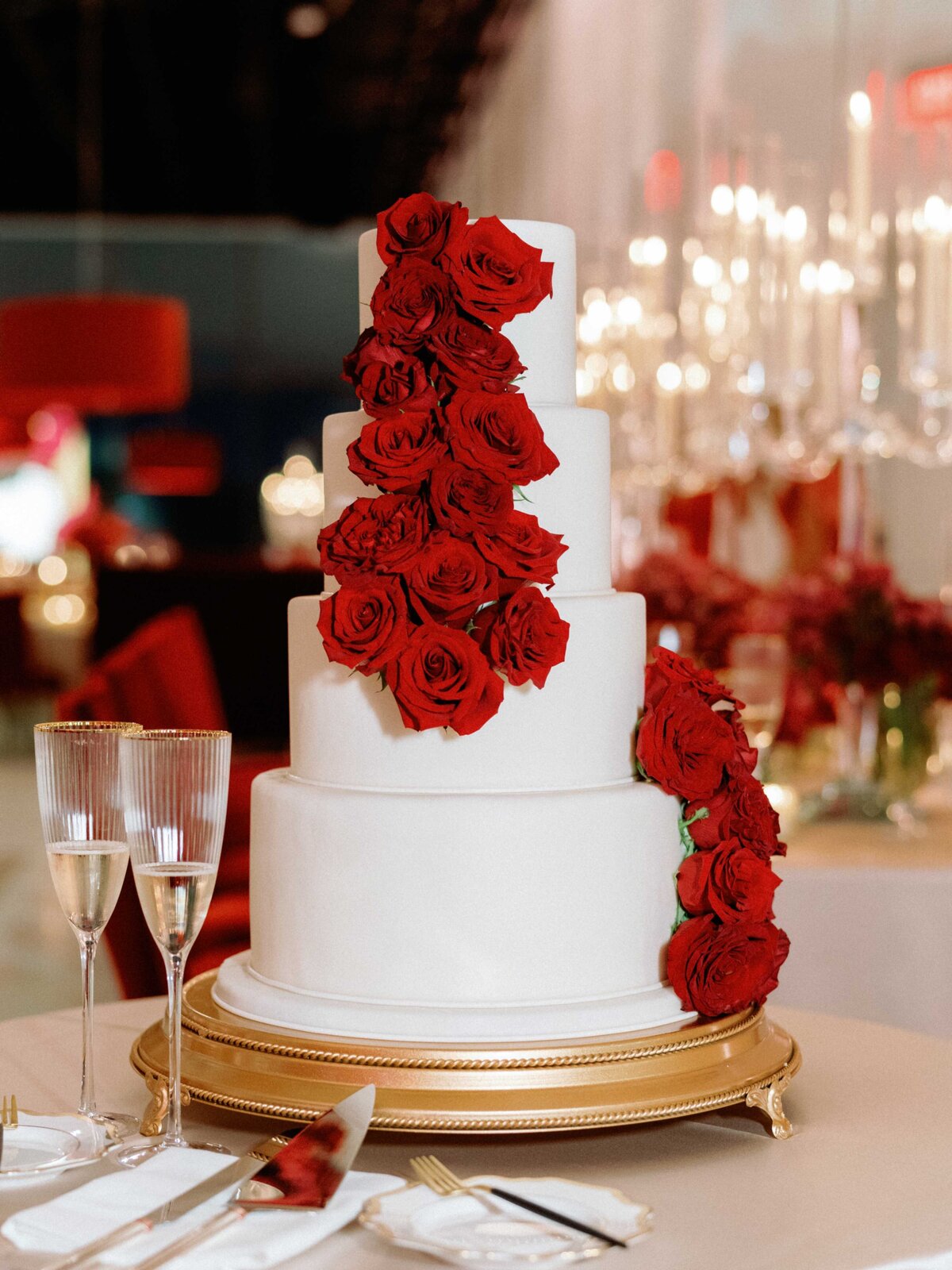 Miami Faena Wedding Cake with Roses TTWD