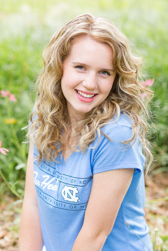UNC Chapel Hill reveal photo session for high school graduate in Raleigh, NC