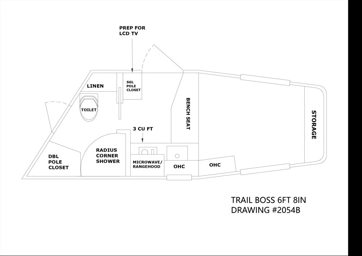 Trail Boss Custom trailer floor plan