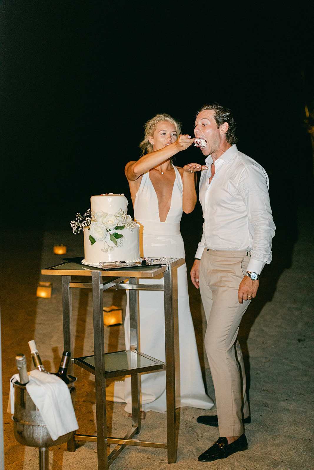 Romantic destination wedding on the beach in St. Kitts, Caribbean