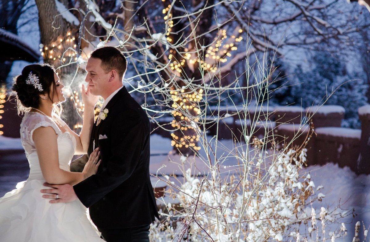 winter wedding at villa parker