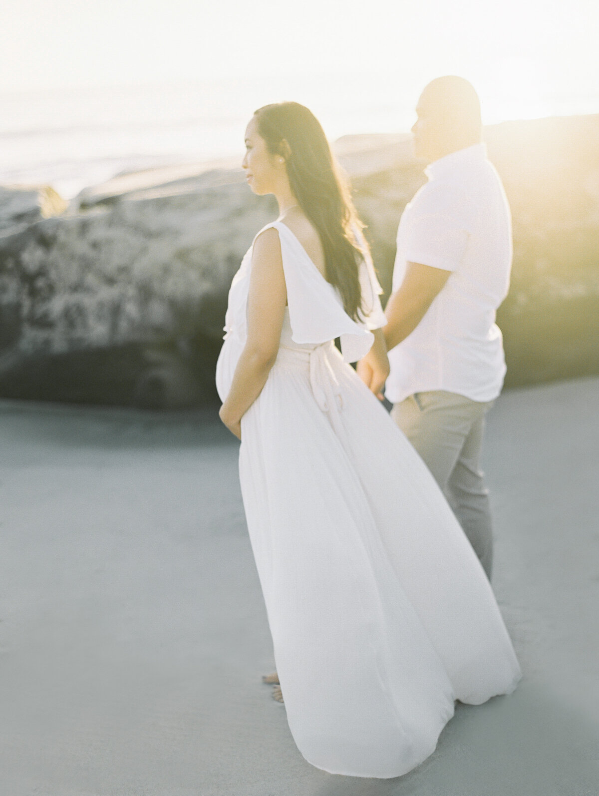 San-Diego-Maternity-Photography-Beach-Babsie-Baby-Photography-Couple-White-Dress-02