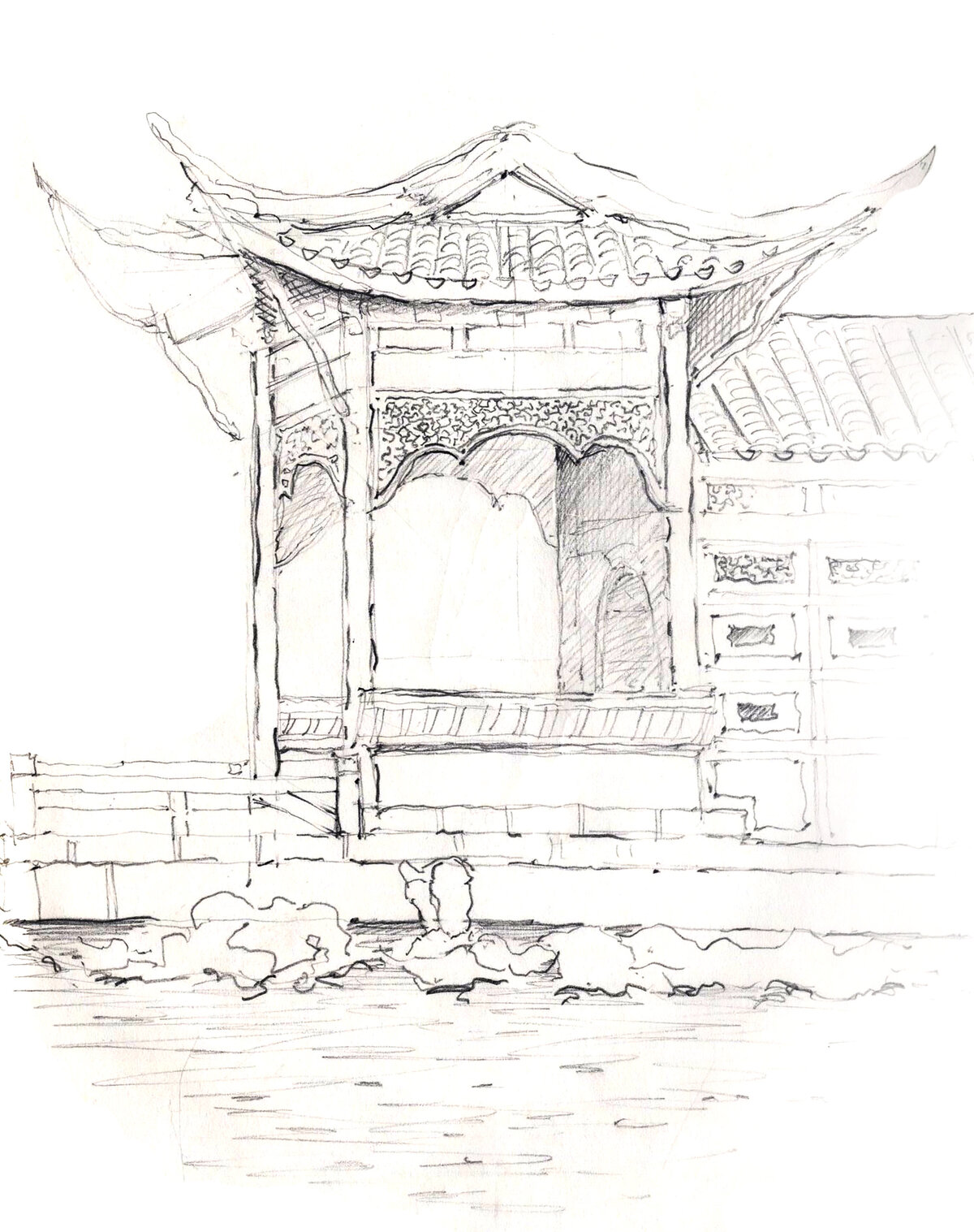 sketch-nanjing-zhuan-yuan-garden