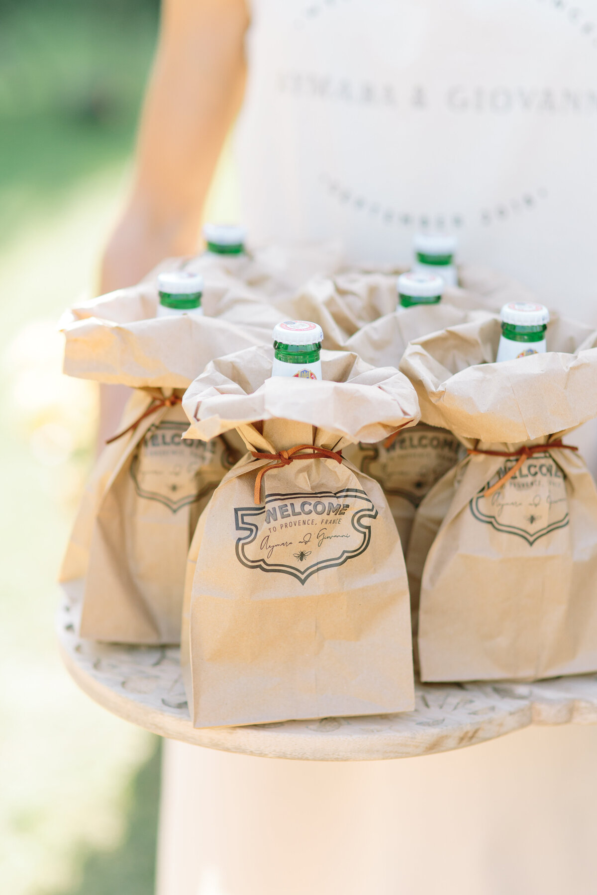 Nature-themed welcome bags Château Saint Martin
