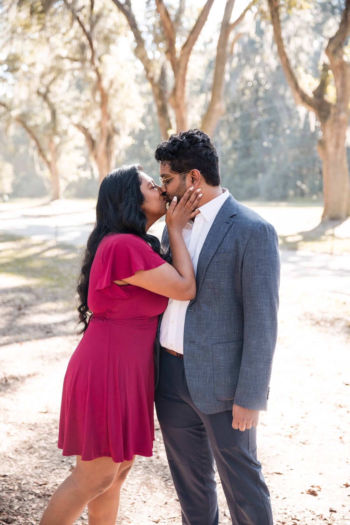 Engagement Photos at Wormsloe Historic Site by Phavy Photography, Savannah proposal photographer