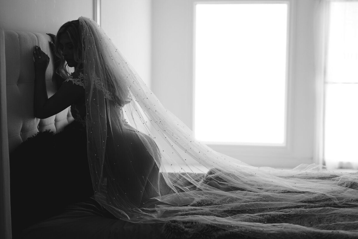 bridal boudoir shoot in clovis