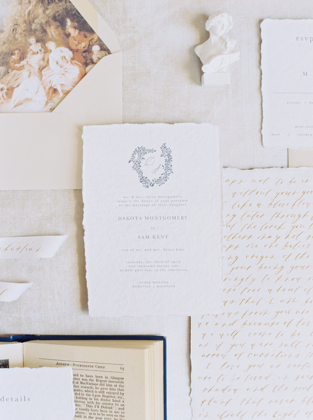 Floral Inspired Wedding Invitations by Steph G Calligraphy