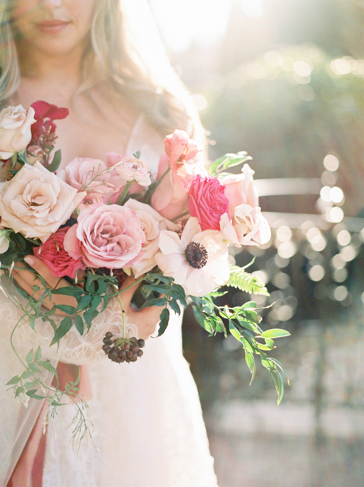 pink bouquet teryn lee photography