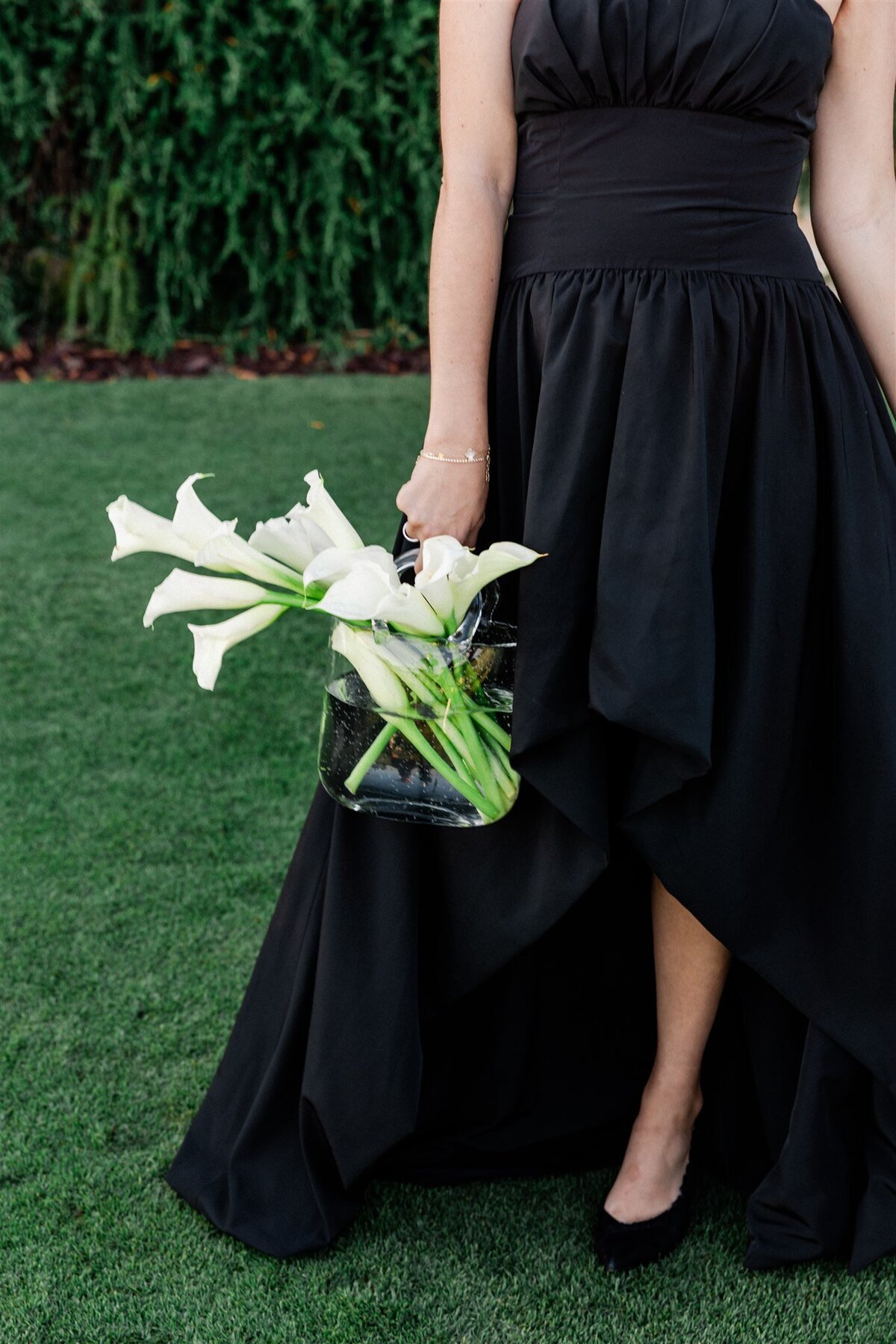 Faye Fern Creative | Destination Wedding Design, Planning + Production |  Montecito Club Luxury Persian Wedding | Santa Barbara | Bridesmaid - Glass Floral Purse