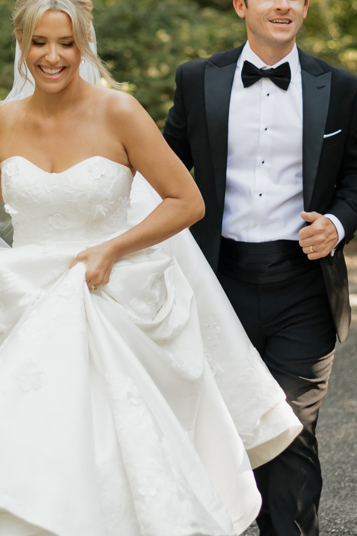 Bride and Groom Energetic Portrait Wedding at The Elia Downtown Wilmington NC Brittanie Raquel Events Carli and Christian