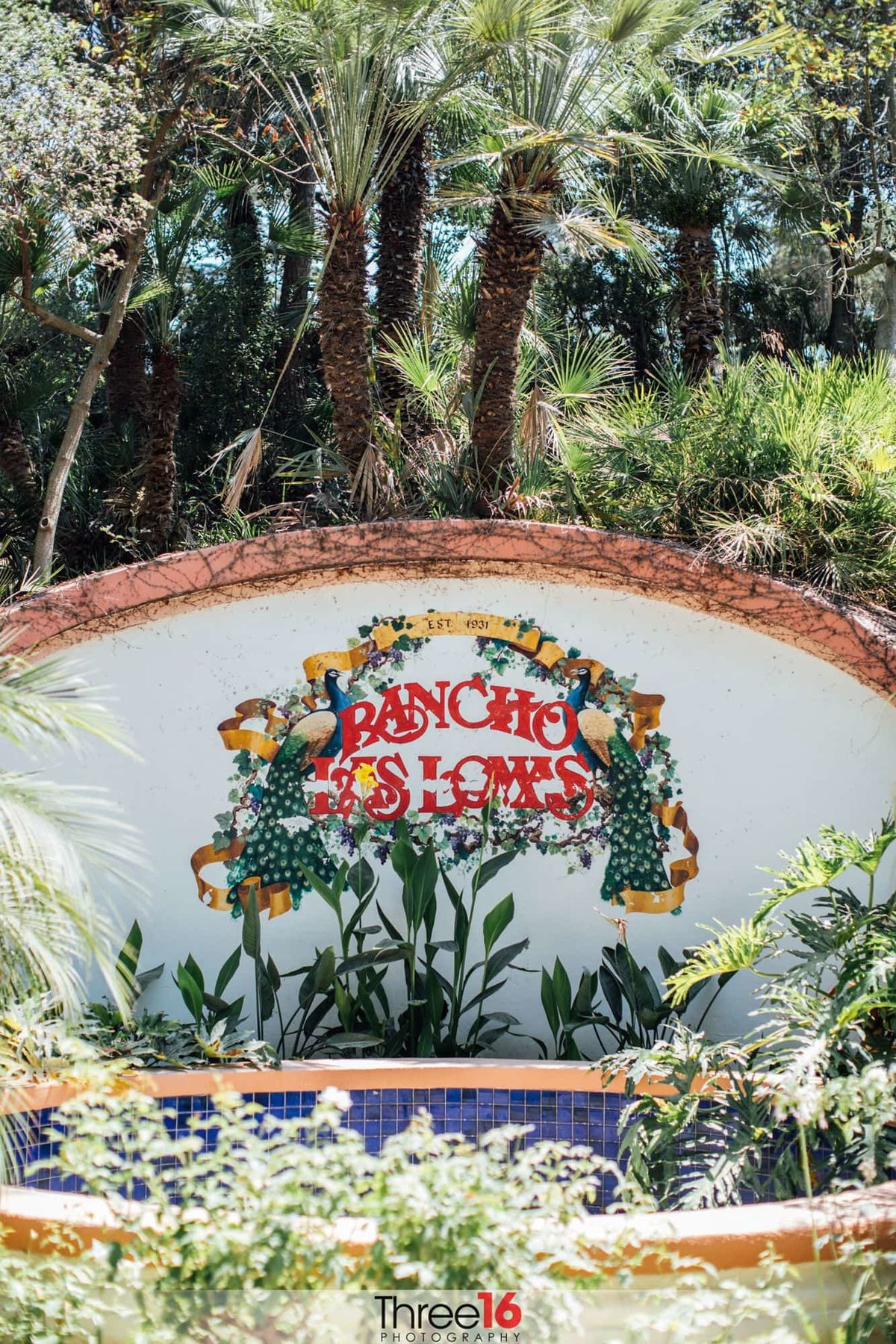Signage for the Rancho Las Lomas wedding & engagement venue in Silverado