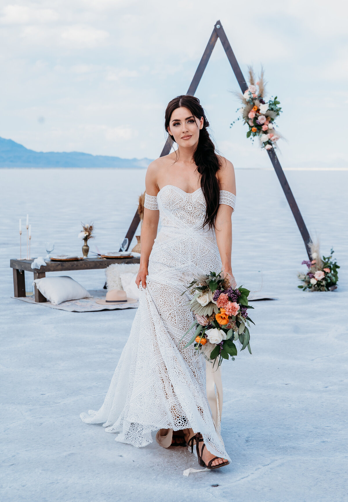 Utah Bonneville Salt Flats Elopement and Wedding Photographer