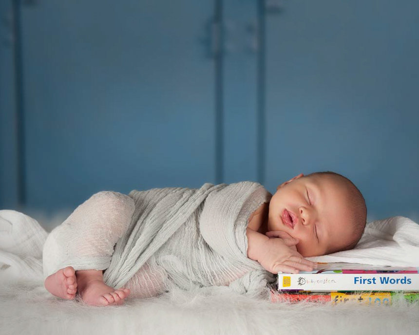 newborn on first words book picture in color