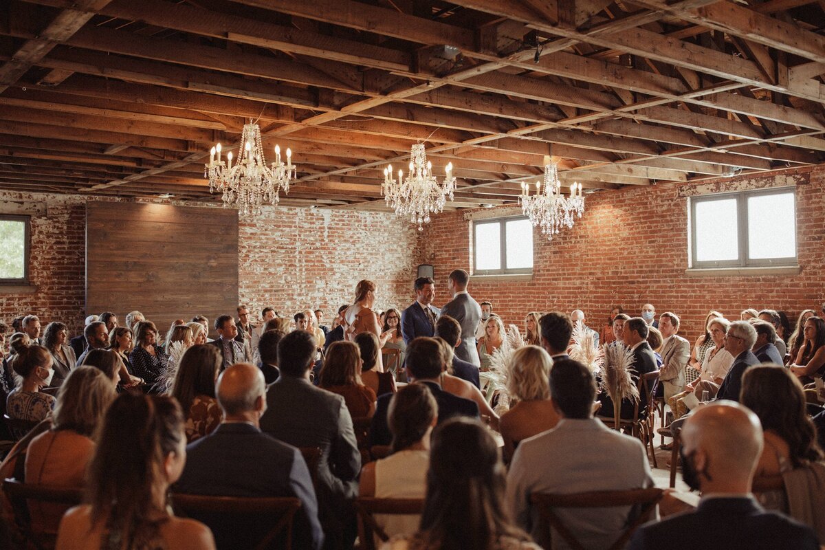 Wedding ceremony held at The St vrain, Longmont wedding venue