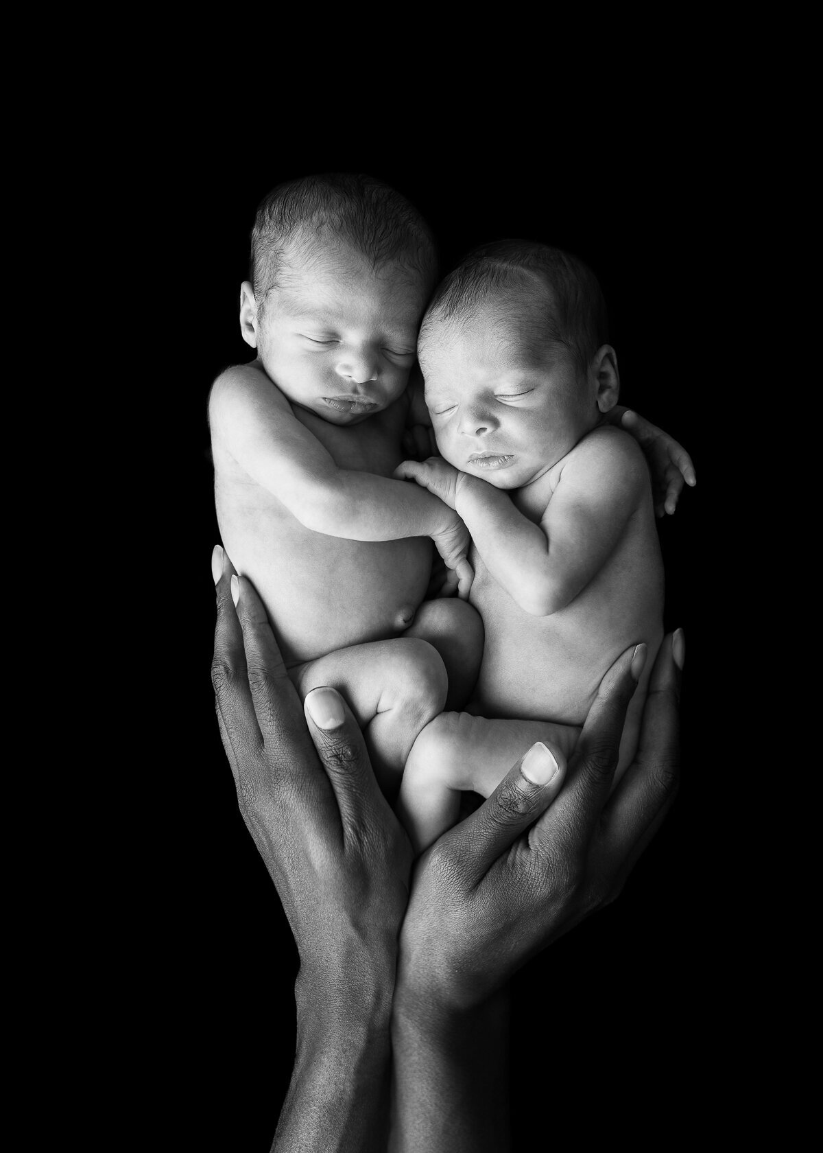 Newborn twin creative photography in Houston