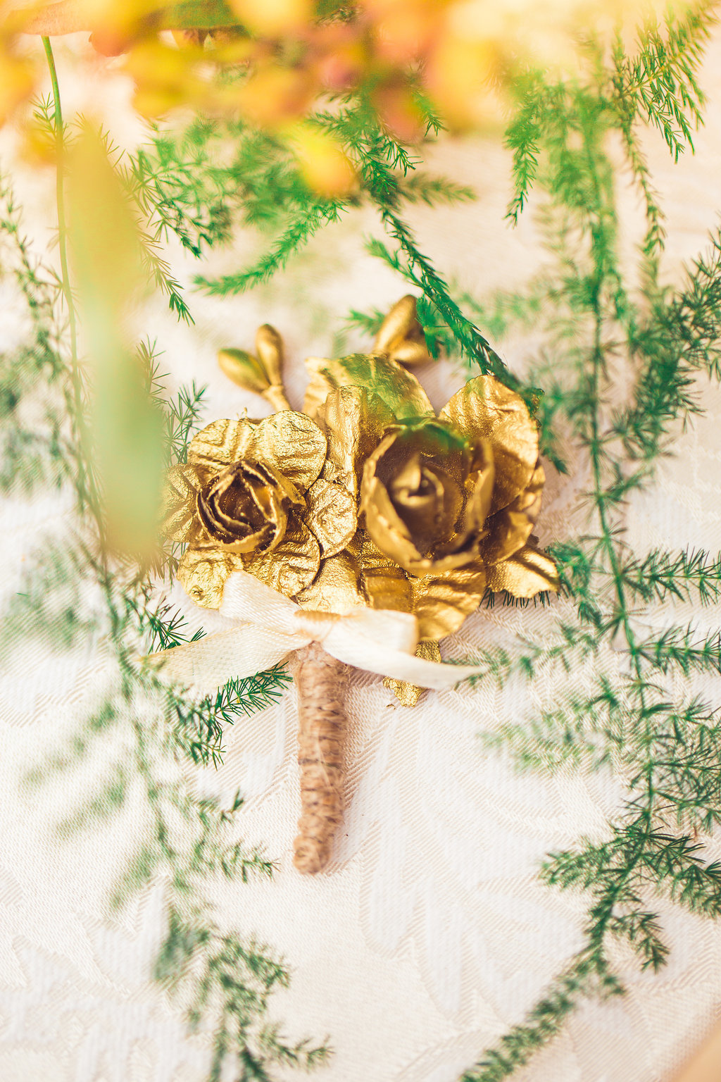 Wedding Photograph Of Golden Corsage Los Angeles