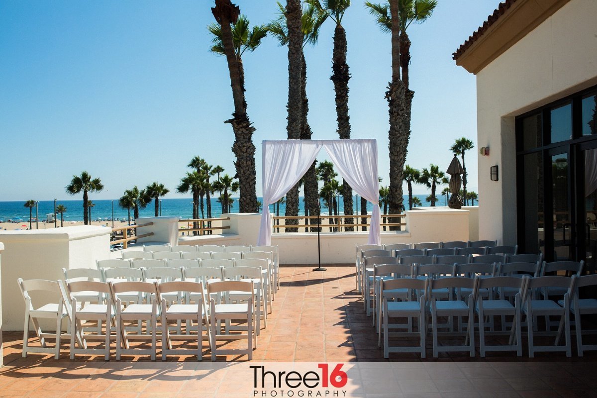 Wedding Ceremony setup at the Hilton Waterfront Beach Resort
