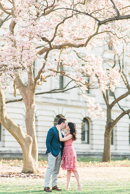 Washington-dc-cherry-blossom-engagement-kiss-photography