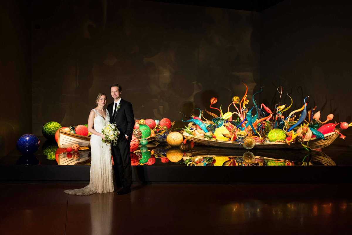 Chihuly Gardens and Glass Seattle wedding