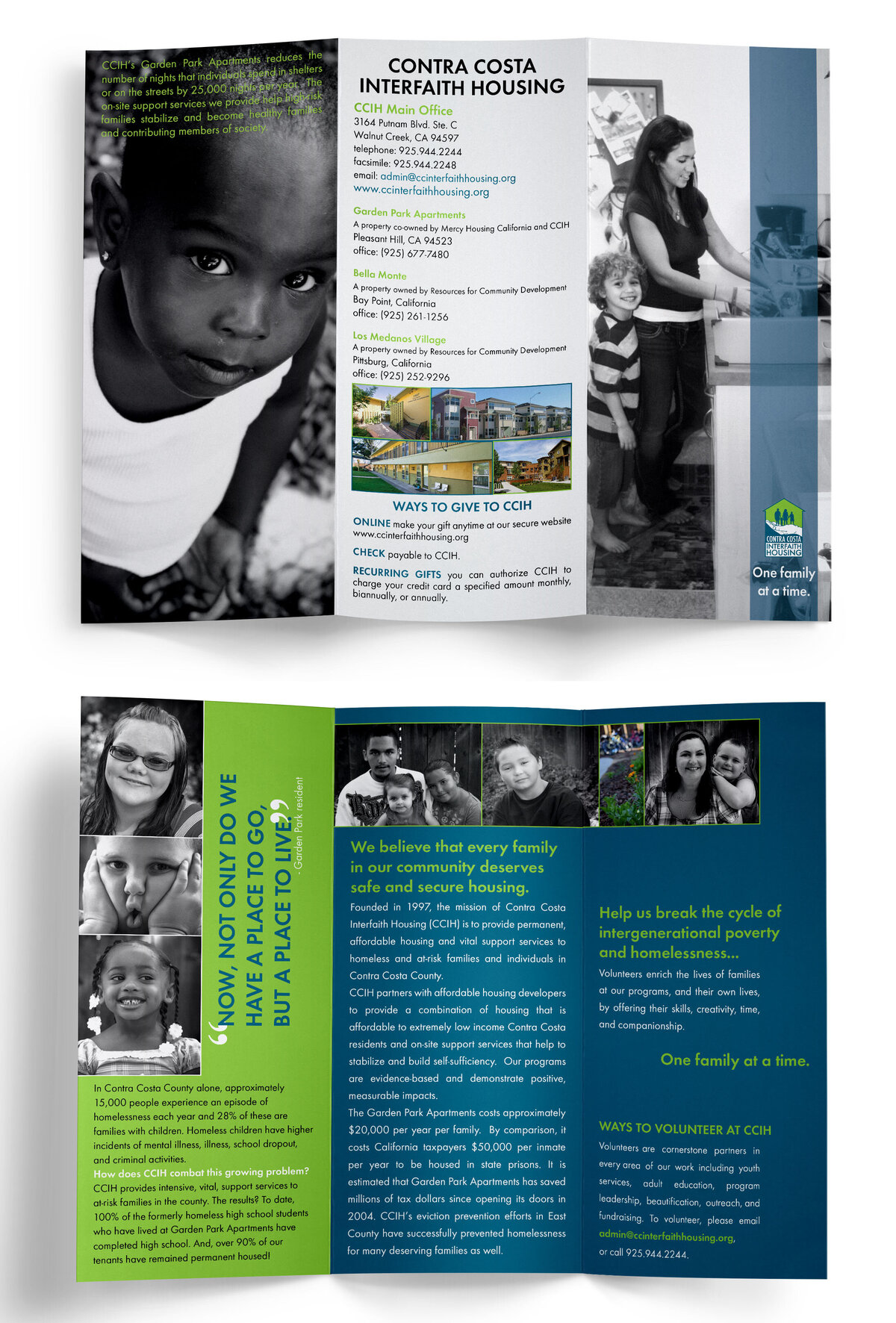 non-profit brochure design by Nancy Ingersoll