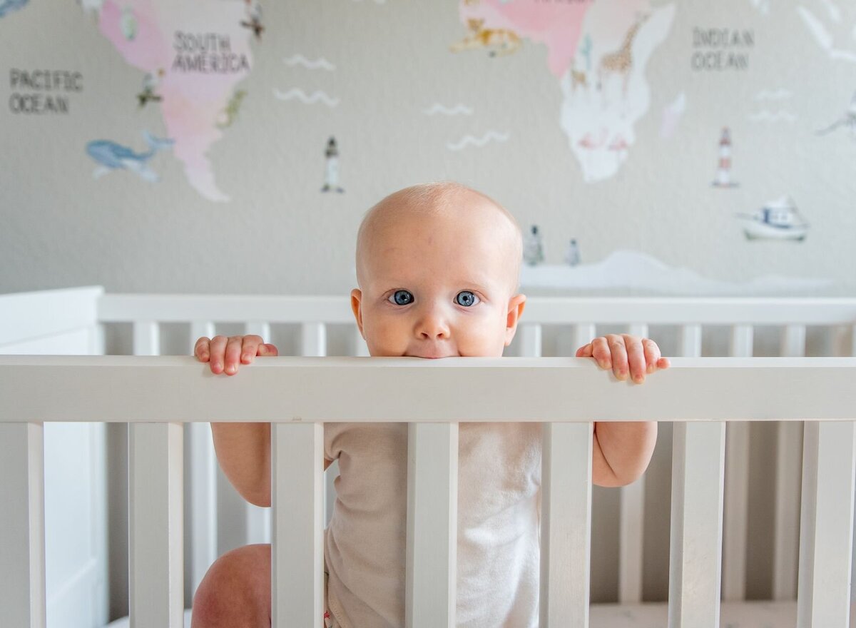 Baby Girl in crib 2