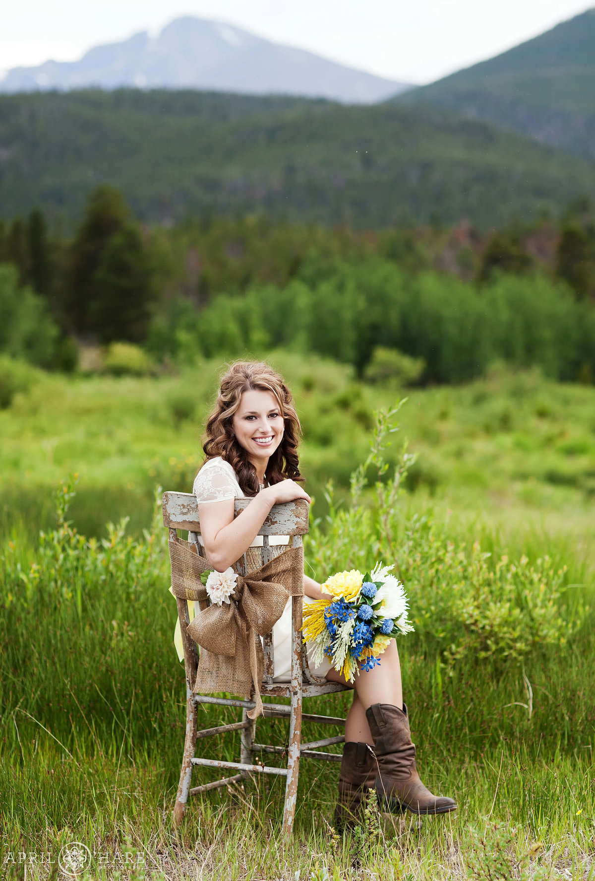 Pretty Rocky Mountain National Park Elopement at Lily Lake in Estes Park Colorado