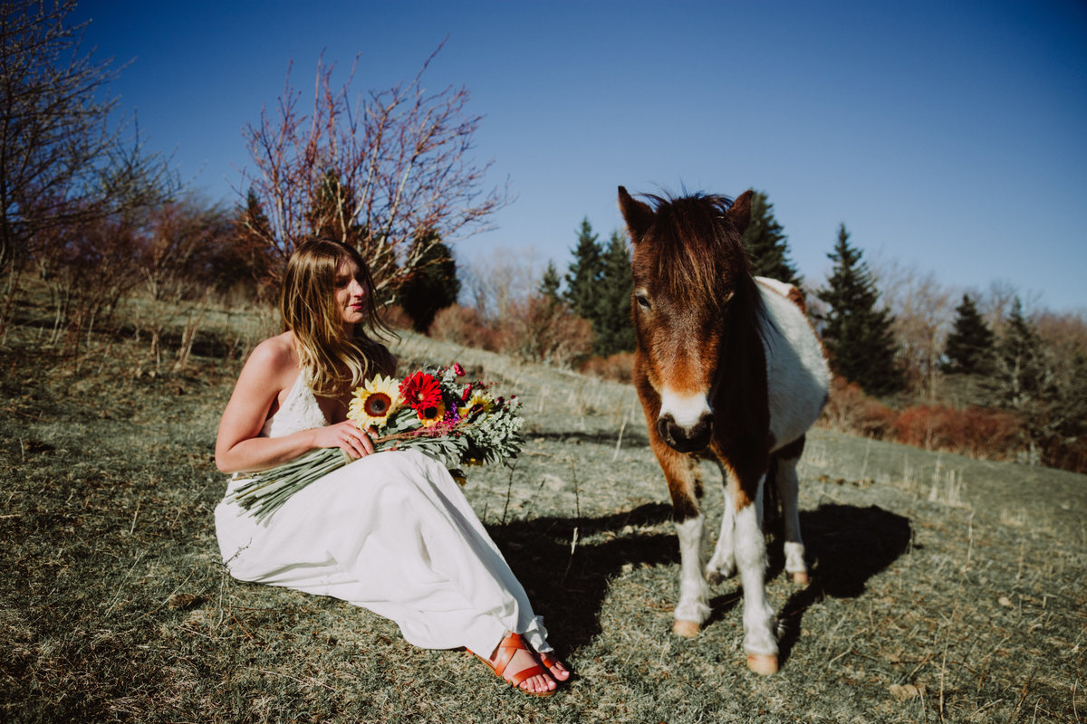 Bride with a pony Grayson Highland State Park