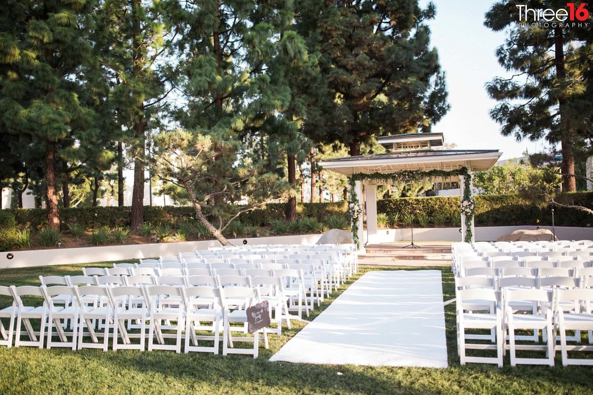 Wedding Ceremony set up at the Turnip Rose Promenade wedding venue