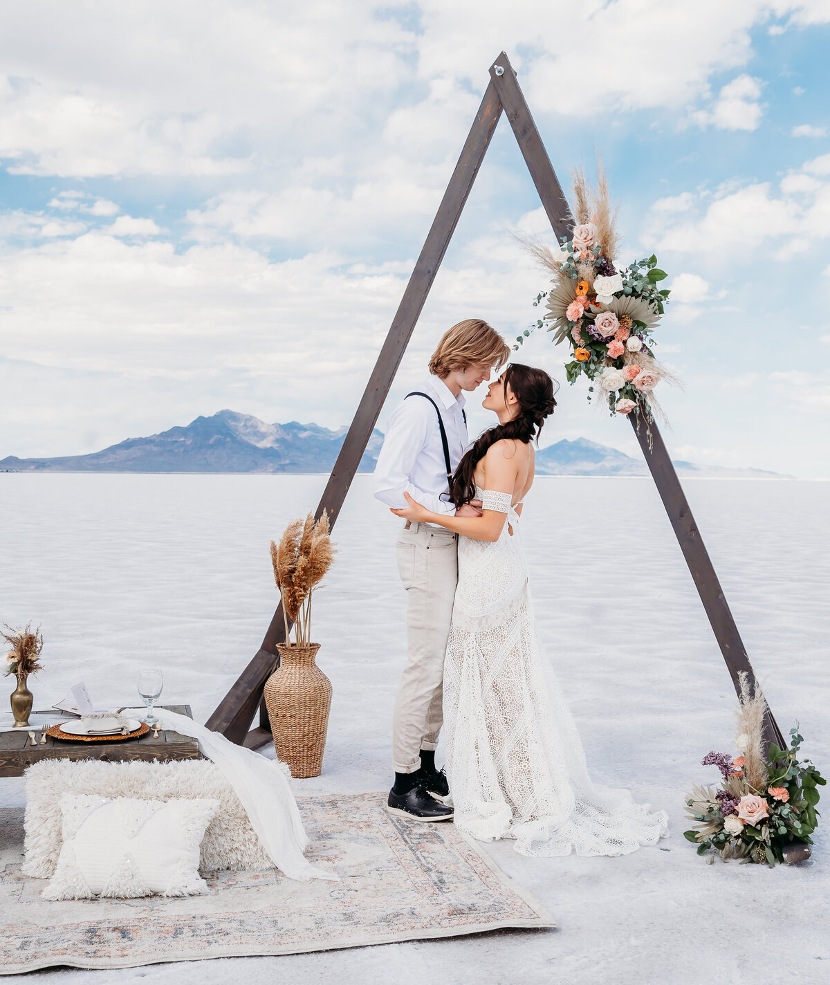 Utah Bonneville Salt Flats Elopement and Wedding Photographer